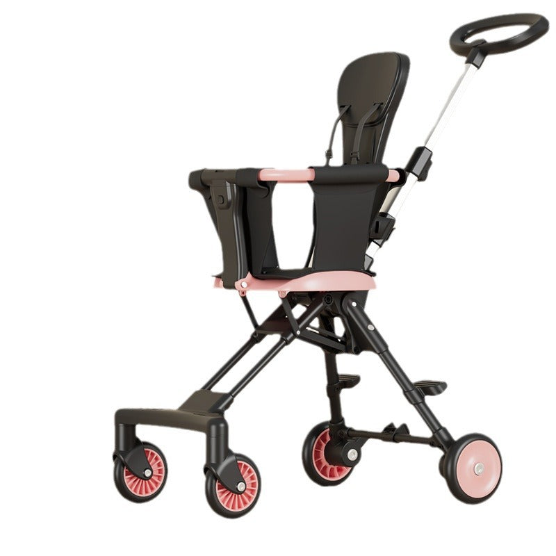 New baby walking artifact baby walking artifact trolley baby walking cart baby stroller lightweight two-way folding four-wheeled baby