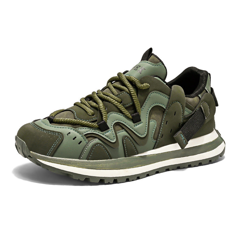 Men's shoes: 2026 spring new arrivals - trendy casual versatile agnes shoes, chunky sole, unique design, slip-resistant, wear-resistant, fashionable dad shoes