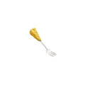 Yellow cheese silver fork