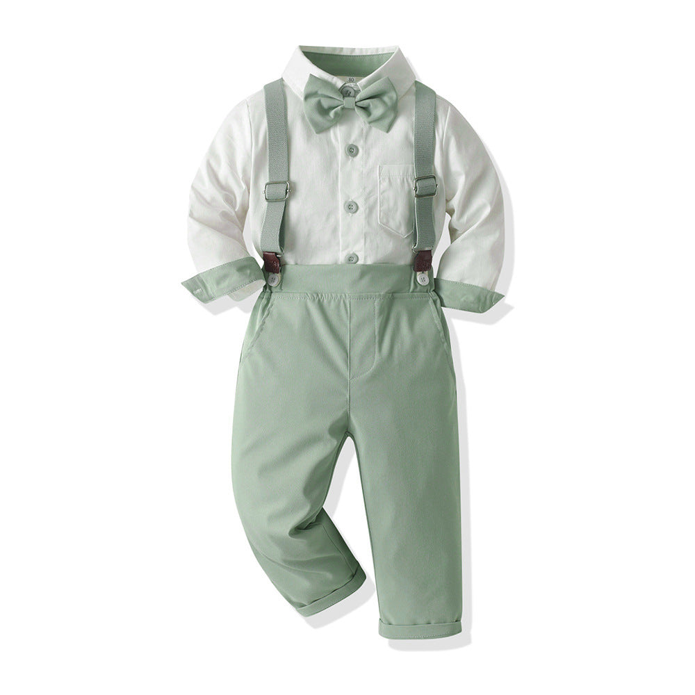 Kids' formal wear: autumn suit set for flower boys, little boys' host outfit, piano performance costume, kindergarten performance dress