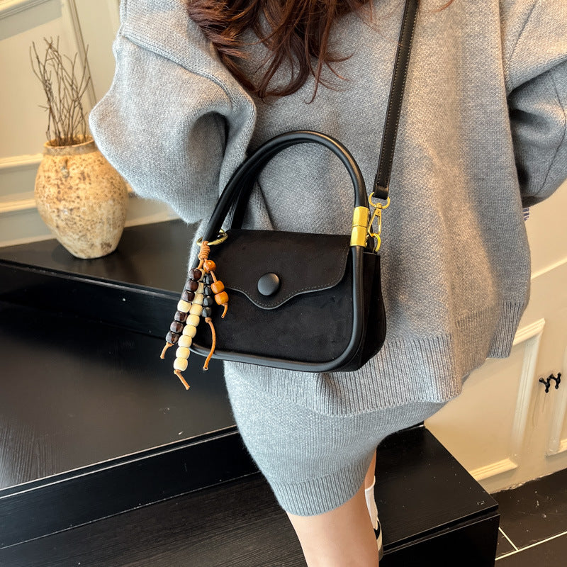 Textured niche style satchel bag work clothing 2025fall and winternew arrival small square bag trendyeasiest for match western fashion crossbody bag