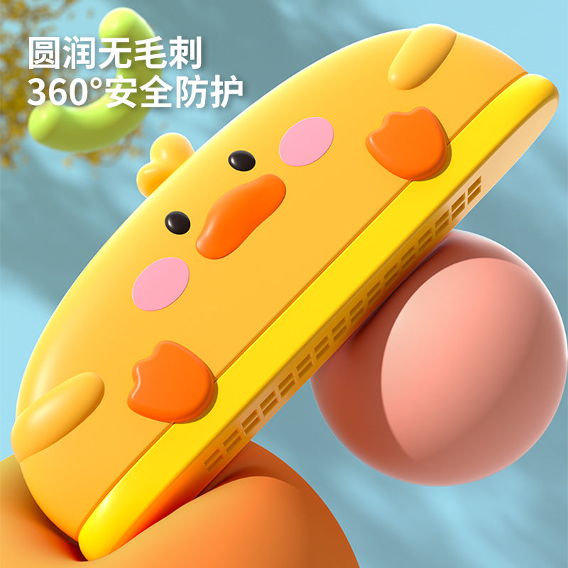 Silicone washable harmonica - beginner's toy, educational musical instrument, playable cartoon mini harmonica