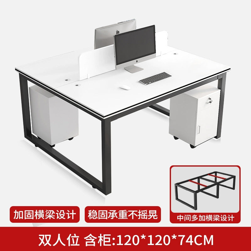 Office desk and chair set - 4, 6, or 8 seater workstation - cardboard office - minimalist modern office desk for employees