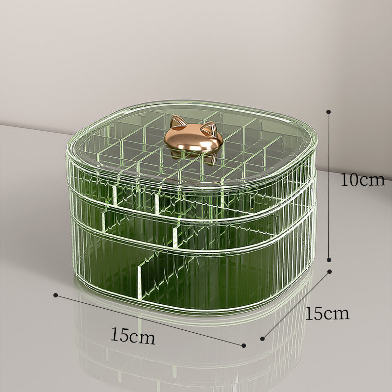 Liheng transparent storage box can be stacked with jewelry storage box, multi-layer princess ins style jewelry hairpin, small jewelry box.