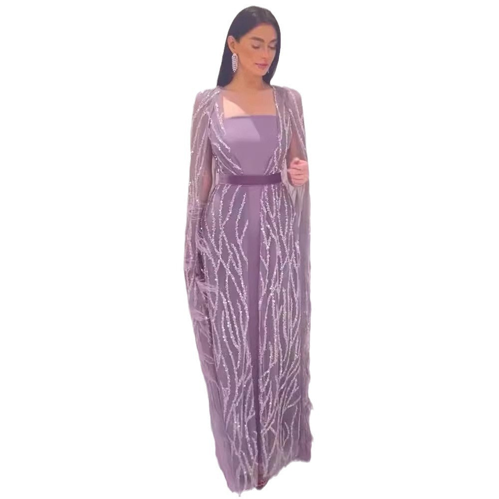 fashionelegantsexy long dress evening dress socialite aura host performance banquet dress sexy long dress
