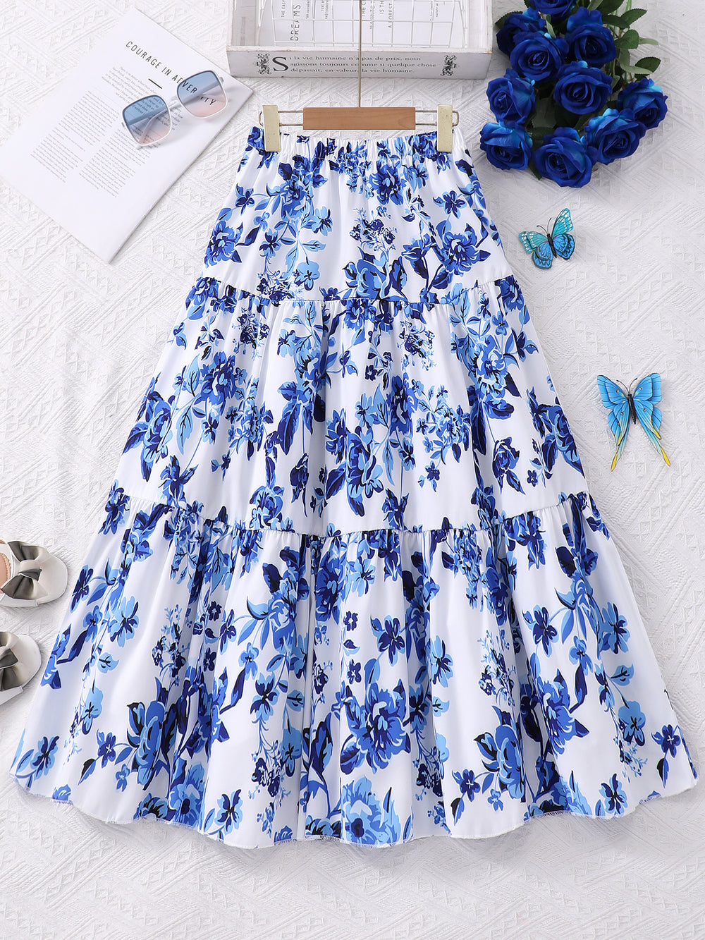 Children's floral print skirt