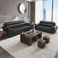 Office sofa reception business casual negotiation living room rest area genuine leather office sofa coffee table combination