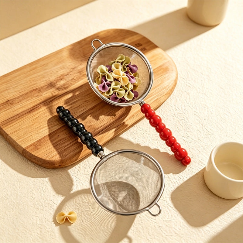 304 stainless steel 9-bead sieve spoon flour soy milk juice filter baking milk tea food supplement colander wholesale