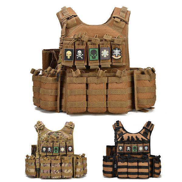 Tactical quick release vest multi-functional MOLLE pluggable amphibious vest, lightweight combat real CS equipment male