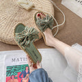 2024 new bowknot slippers - stylish women's summer beach sandals, flat flip-flops