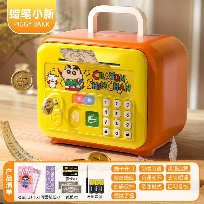 Nezha kids boys and girls piggy bank safe cabinet key password box savings coin storage storage