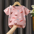 Short t-shirt-pink whale