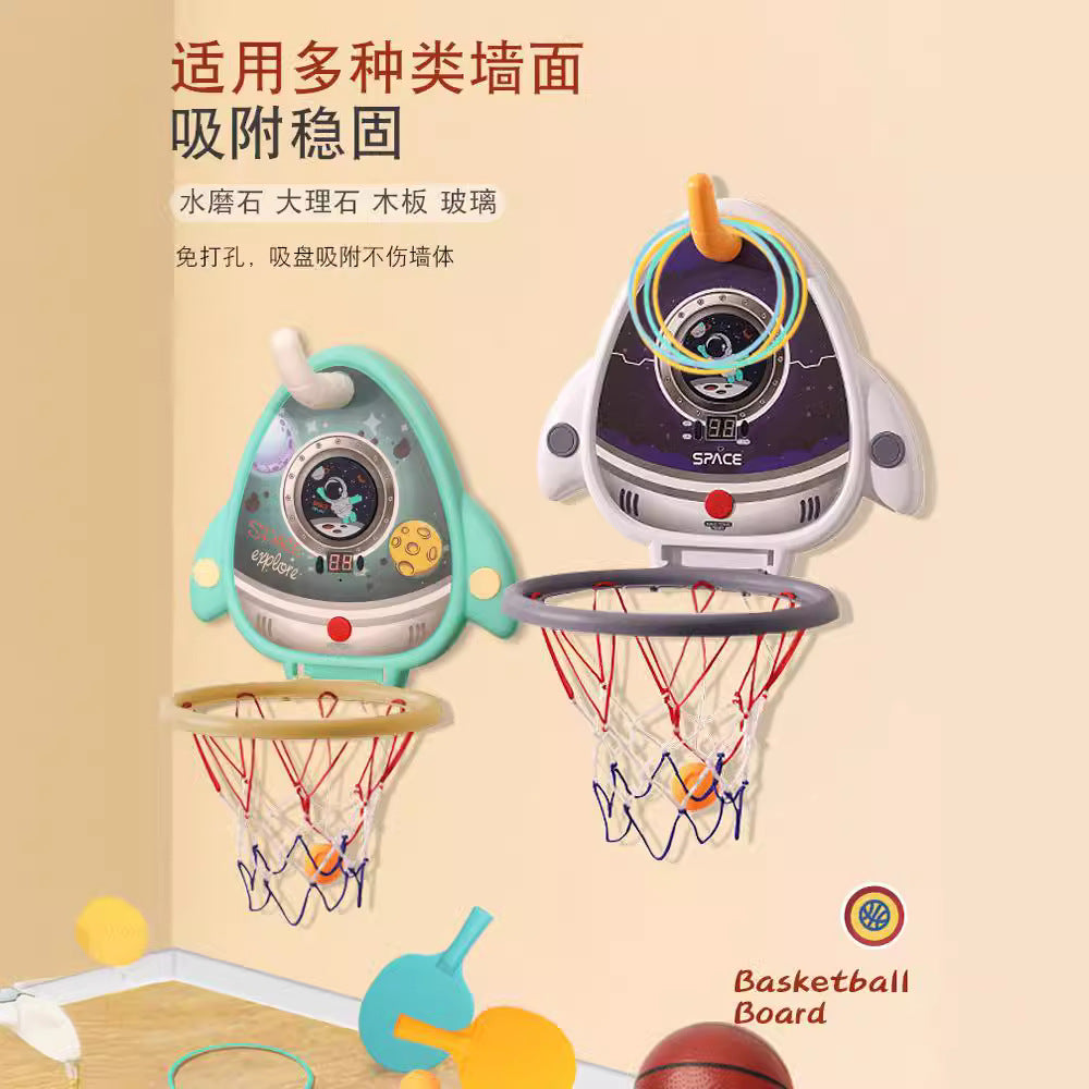 Baby basketball hoop indoor hanging kids basketball stand 1-3 years old 2 infant toy 4-in-1 multifunctional