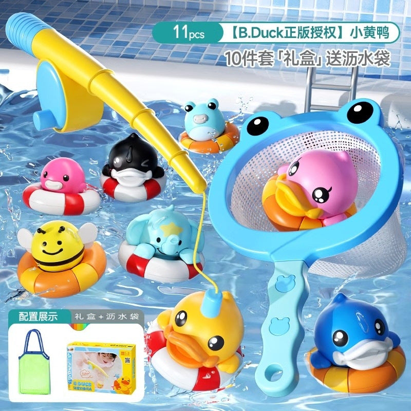 Infant & toddler bath toys - duck, penguin, frog & more! - water play, shower fun, swimming & magnetic fishing