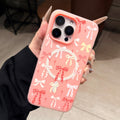 Suitable for iphone 17 magnetic phone case pink bow star apple 16 cute girly style protective case 13