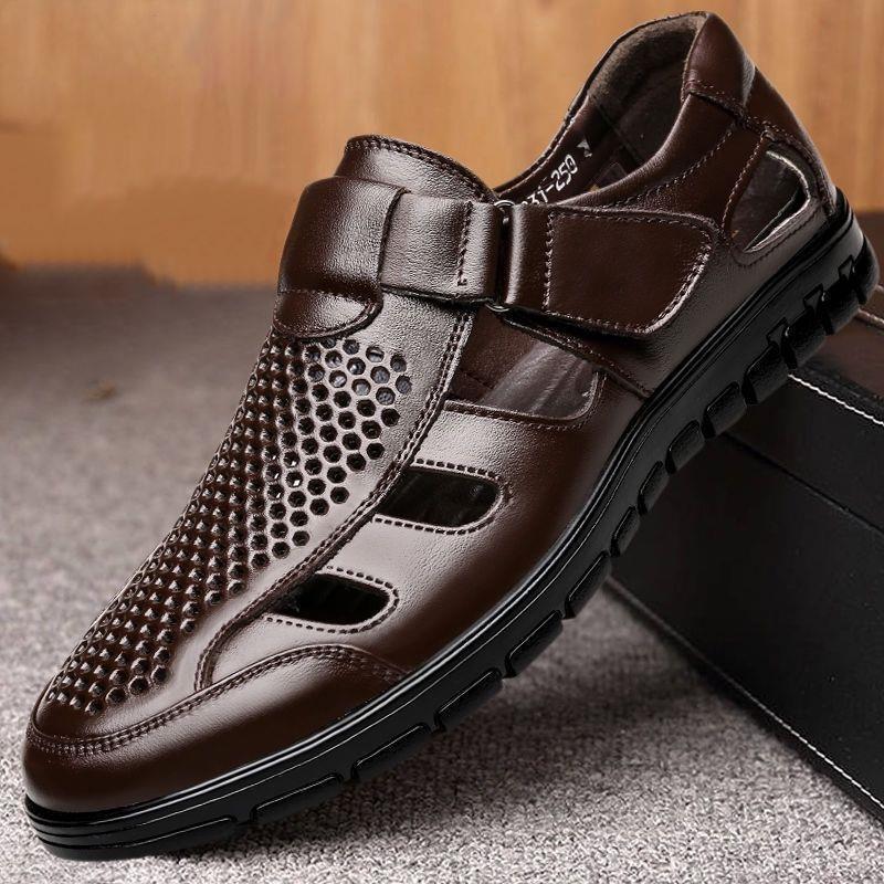 【military-grade leather shoes - premium quality】100% full grain cowhide leather, clearance sale! soft sole leather shoes for men, perfect for casual and business wear