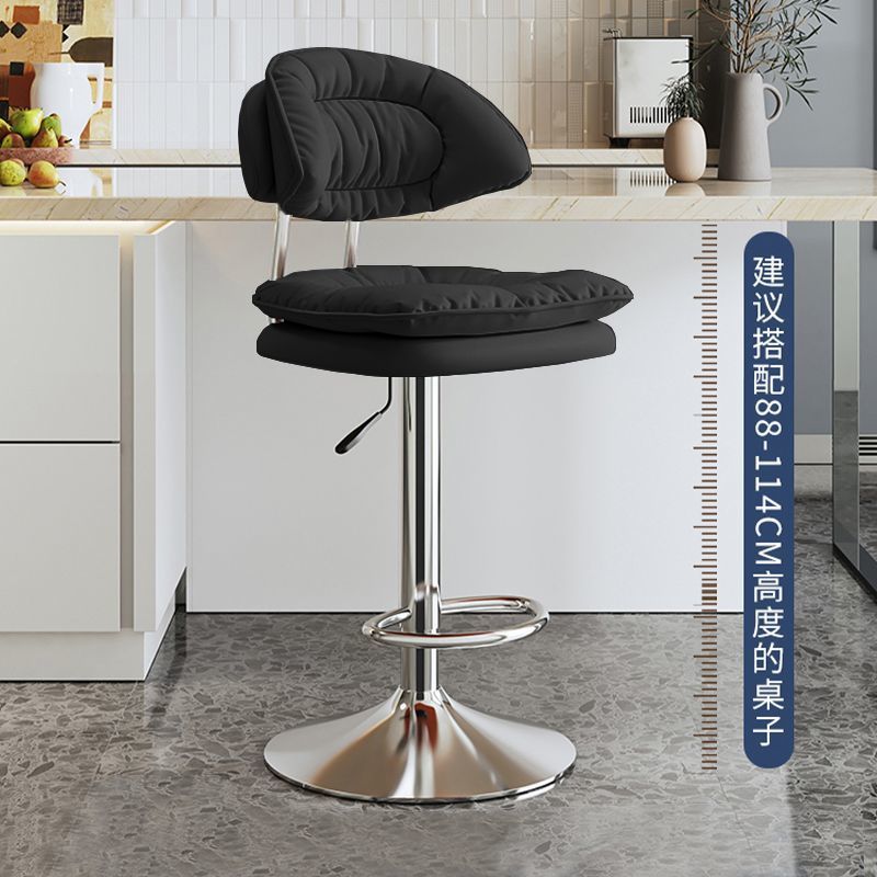 Bar stool, bar chair, front desk cashier swivel chair, adjustable height high stool, home beauty salon barber backrest swivel chair