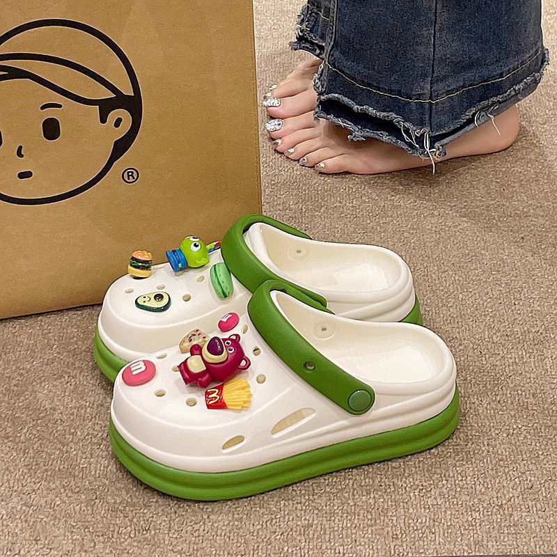 2025 summer new collection: closed-toe slides - trendy, platform, thick-soled, non-slip, wear-resistant clogs & sandals for outdoor wear