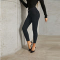 Amazon's independent station best sellingjeans women's fashionins style pencil pants women's pants flap pocket pants style elastic plus size