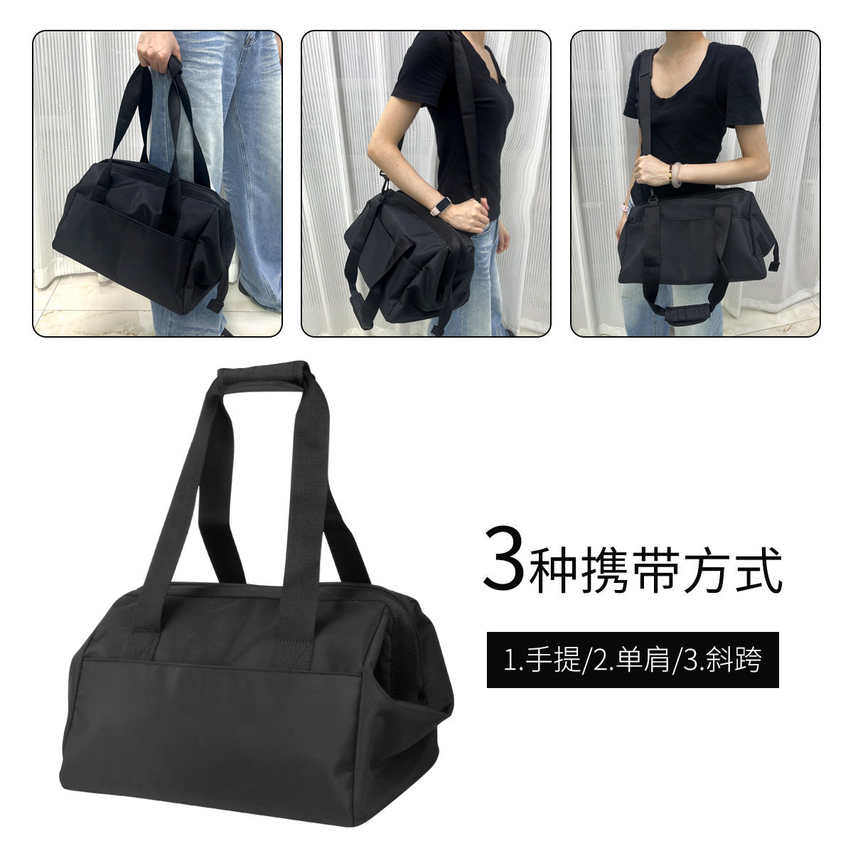 Hairdressing scissors bag two packs, hairdresser black scissors packaging box, scissors storage bag, leather bag, toolkit wholesale.