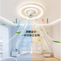 new full spectrum eye protection cream style 360° oscillating bedroom fan light with smart voice control