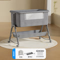 [high carbon steel-light gray] memory foam mattress + storage basket + mosquito net