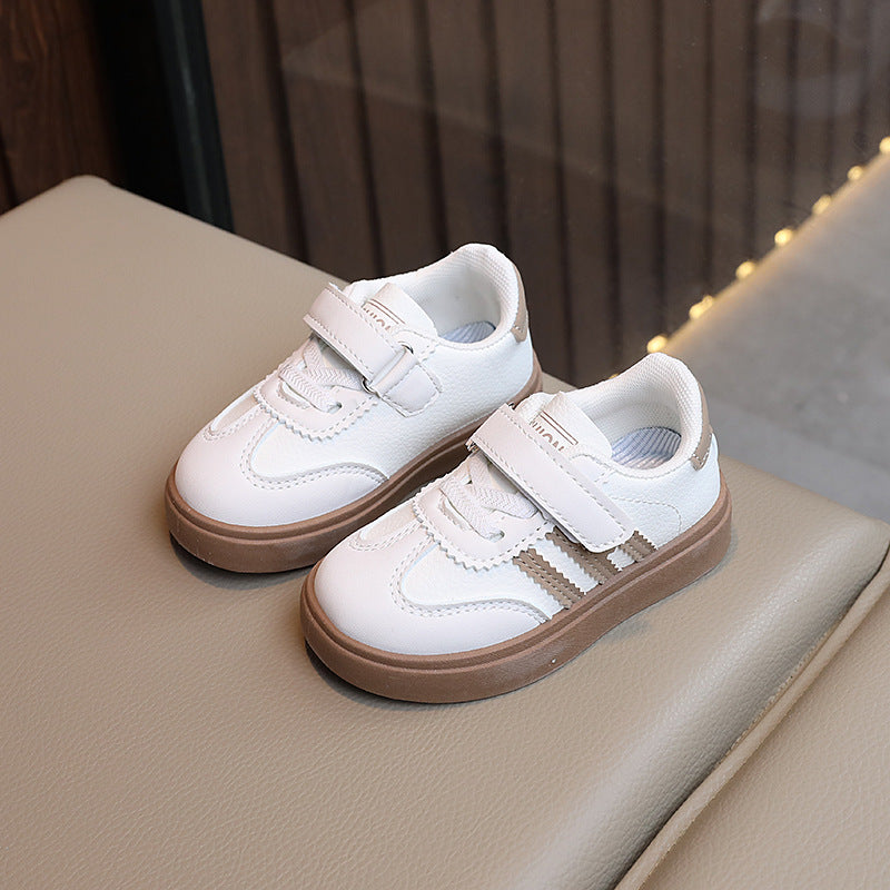 Kids german training shoes  spring boys sports shoes casual sneakers girls white shoes soft bottom baby agan shoes