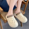 Women's summer clogs: 2023 new cute thick-soled beach cartoon closed-toe half slippers - "cloud-like comfort"