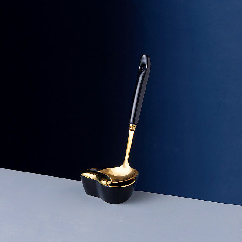 Stainless steel soup ladle spoon kitchen utensils tableware hot pot spoon kitchen gadgets cooking household hot pot spoon soup ladle