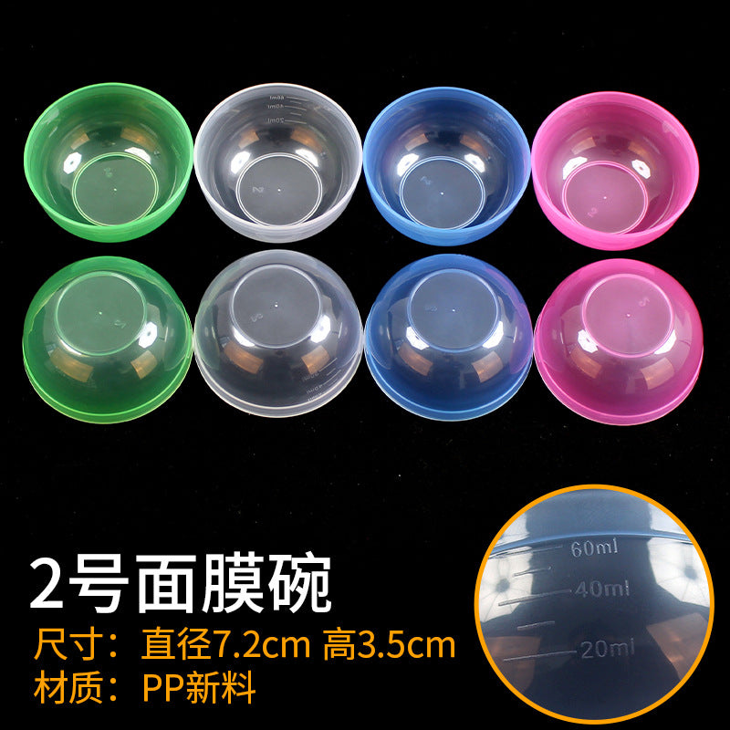 Beauty salon no. 2 mask bowl 2# diameter 72mm mask mixing bowl with scale diy plastic bowl mask tool spa small bowl