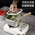 Multifunctional stainless steel deep fryer - portable outdoor fryer with filter basket, square fry pan
