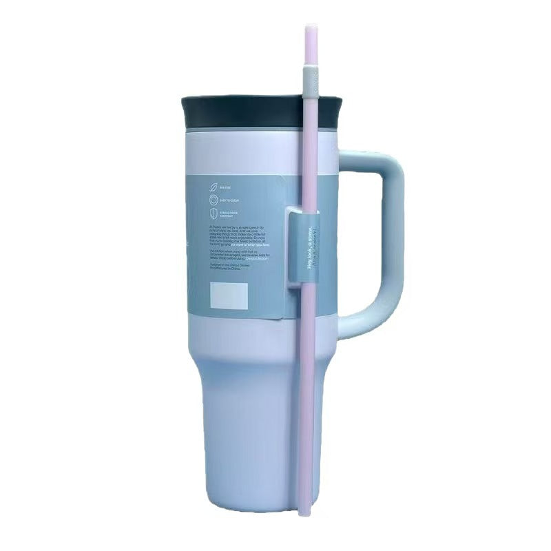 New owala handle ice cup 40oz large capacity car cup 304 stainless steel straw thermos cup
