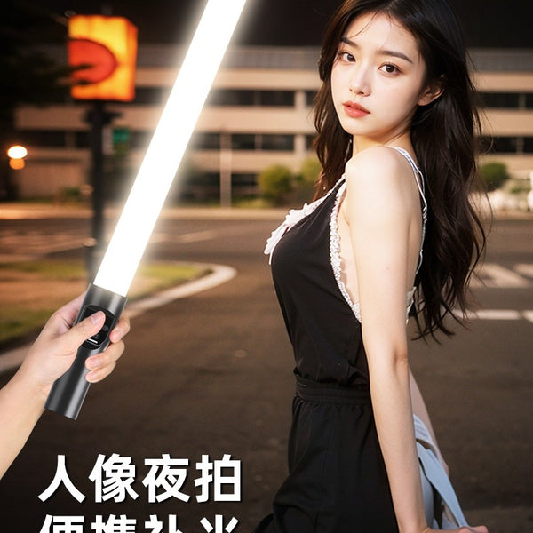 Rechargeable handheld filling light mobile phone live selfie stick light RGB full color portrait night scene camera atmosphere fill light