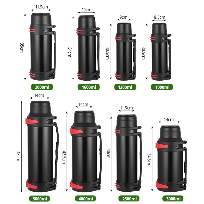 Large capacity stainless steel travel kettle 304 outdoor sports insulated hot and cold water bottle household thermos advertising gift