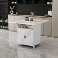 Movable foldable dining table small apartment for home rectangular foldable island table multifunctional storage storage sideboard