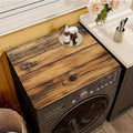 Wood grain diatom mud roller washing machine cover pad sun protection cover casual water-absorbent quick-drying dustproof pad refrigerator dustproof cover cloth