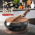 Zhangqiu iron pot, hand-forged, traditional ancient cooking pot, for home, uncoated, non-stick pot, popular pot with big belly