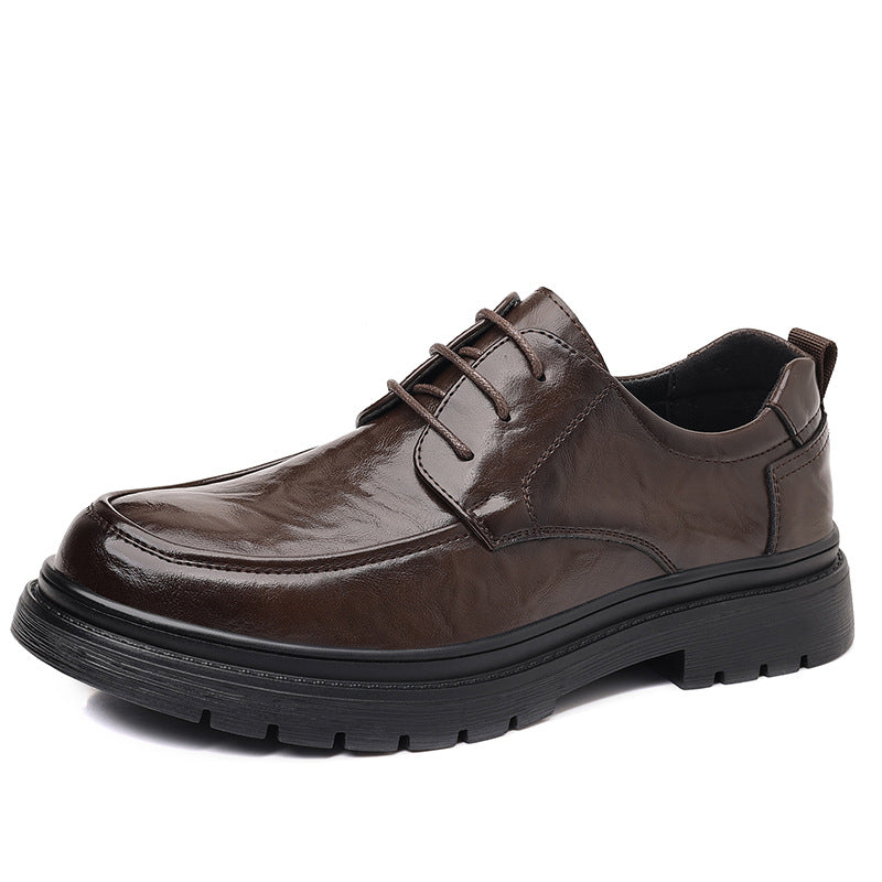 Men's leather shoes: hot-selling new arrivals for live streaming, cross-border e-commerce, business, formal wear, thick-soled, casual, versatile, wedding, and groom shoes