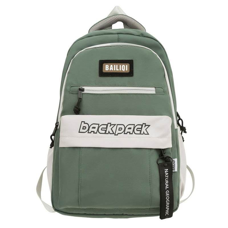 School bag female student Korean version junior high school fashion large capacity backpack female small fresh high school student backpack durable