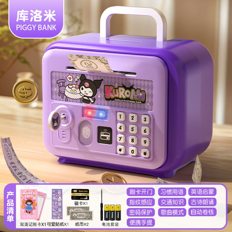 Nezha kids boys and girls piggy bank safe cabinet key password box savings coin storage storage