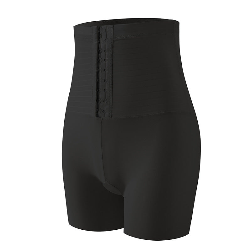 Cross-border explosive belly pants women's hip lift high waist belly tie waist boxer safety pants breasted adjustable body sculpting pants