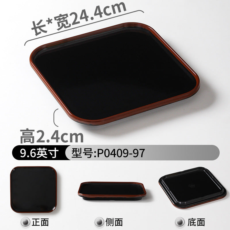 Melamine tableware plate commercial hot pot restaurant serving plate restaurant restaurant plate retro nostalgic barbecue side dish plate