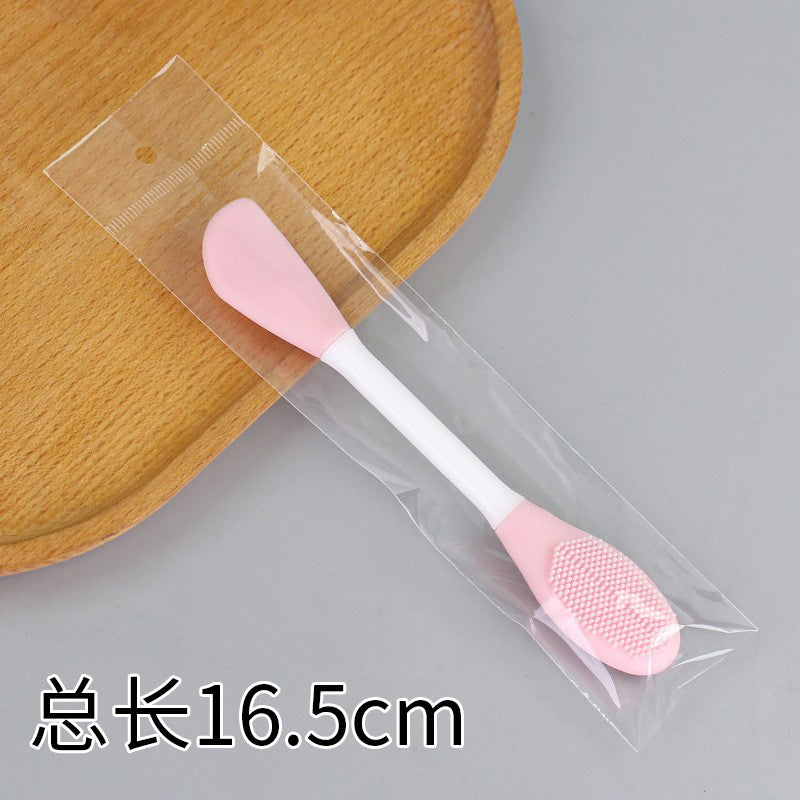 Beauty silicone brush facial mask brush makeup brush soft bristle head brush mud mask beauty tool fan-shaped fruit acid brush