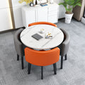 Collapsible dining table for home, small apartment, apartment, restaurant, shopfront negotiation table and chair set, reception round table