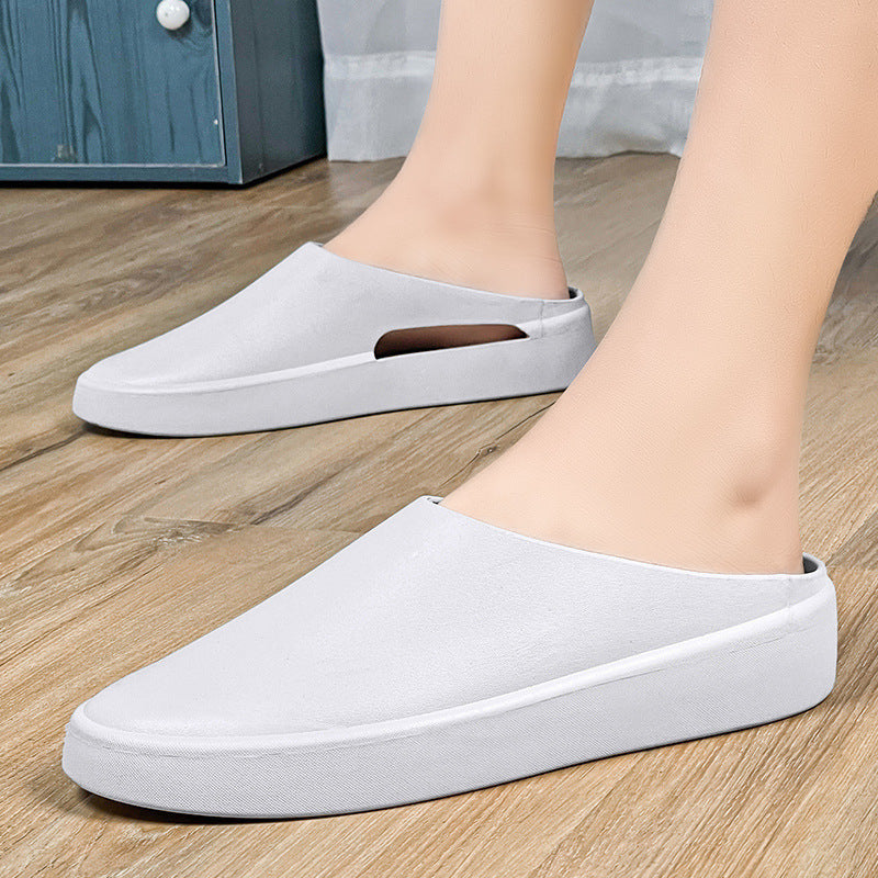 Cross-border slippers men's summer 2024 new versatile trend outer wear couple beach indoor one-word slippers wholesale