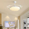 W% cream style invisible fan chandelier for homeled living room bedroom strong wind silent integrated frequency conversion restaurant hanging