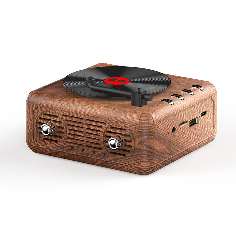 New retro record player bluetooth speaker - mini vinyl record player with card slot - perfect birthday gift - wholesale available