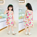 New girls' princess sundress - summer spaghetti strap dress - kids' vest dress - girls' dress for mid-to-large children