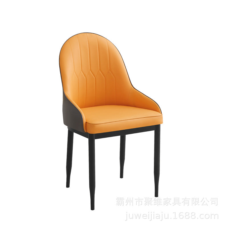 Luxury high-end chair, home leather stool, modern minimalist nordic dining chair, home living room hotel dining chair