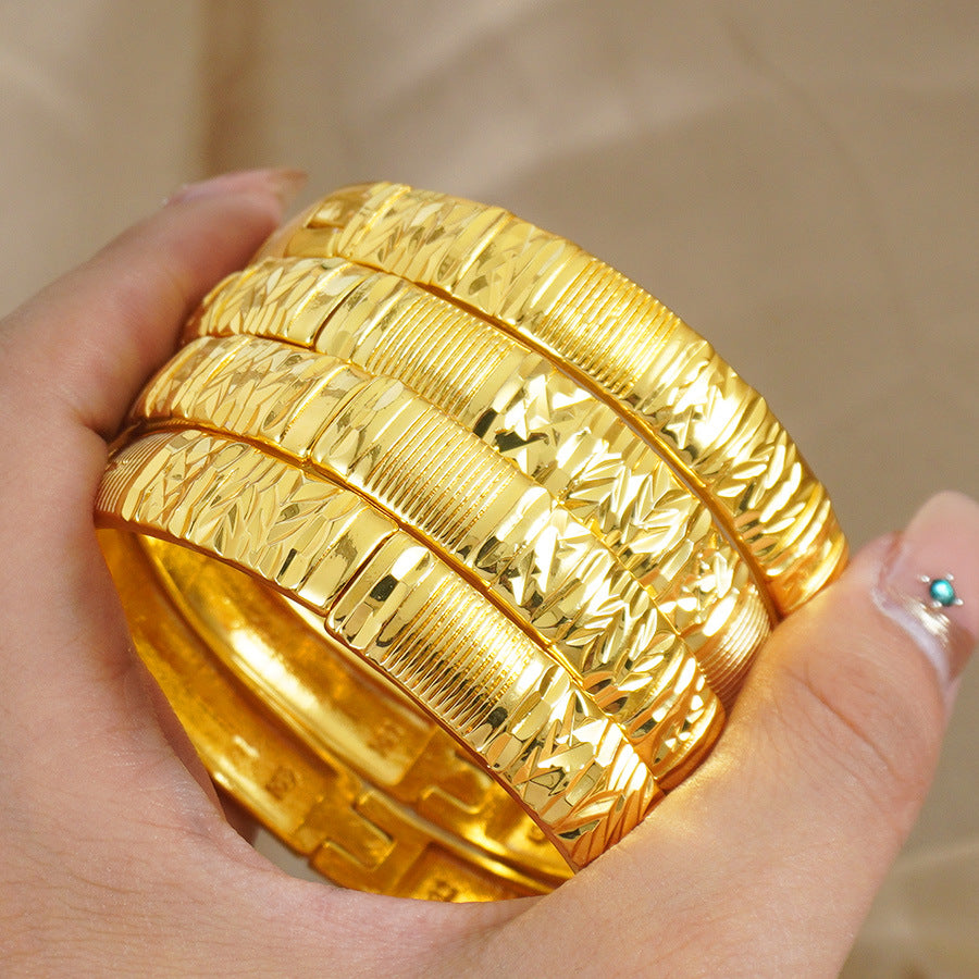 Wholesale middle eastern filigree copper bangle bracelet for women, dubai round bridal wedding bangle, ethiopian jewelry